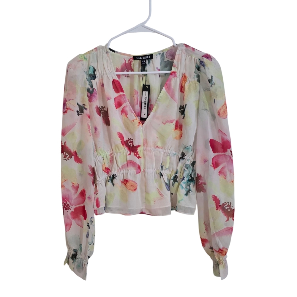 Steve Madden Sheer Women's Ardenne Top Size XS - Picture 3 of 9